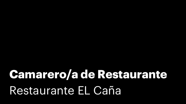 Camarero/a de Restaurante