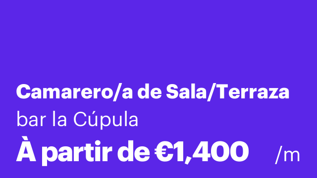 Camarero/a de Sala/Terraza