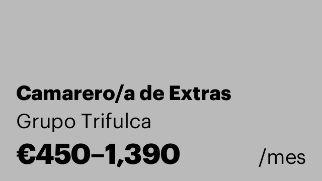Camarero/a de Extras