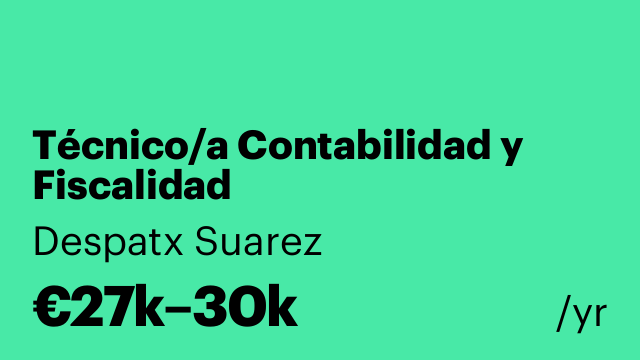 Técnico/a Contabilidad y Fiscalidad