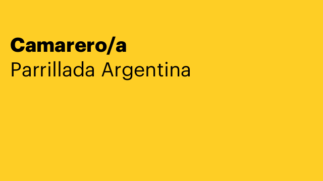 Camarero/a