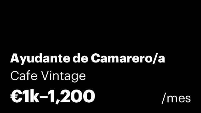 Ayudante de Camarero/a