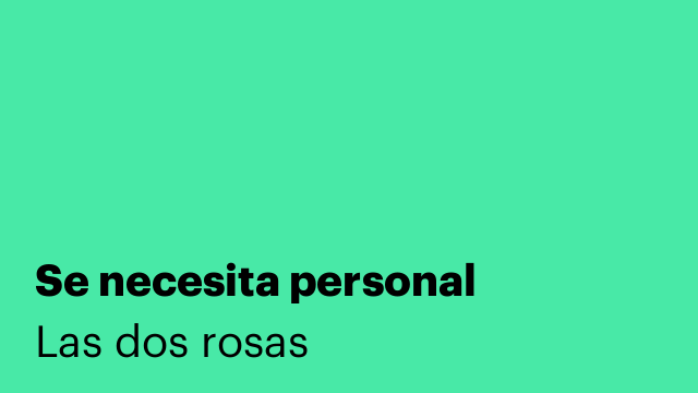 Se necesita personal