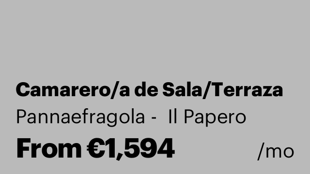 Camarero/a de Sala/Terraza