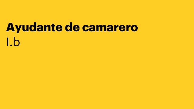 Ayudante de camarero