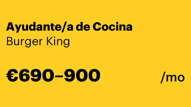 Ayudante/a de Cocina
