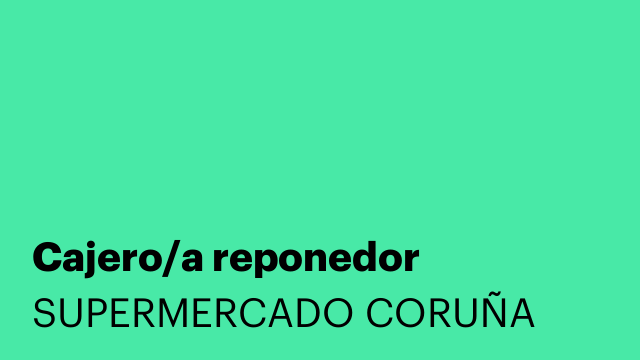 Cajero/a reponedor