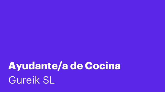 Ayudante/a de Cocina