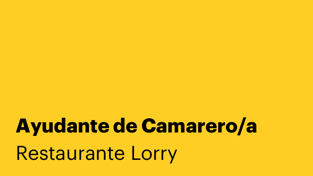 Ayudante de Camarero/a