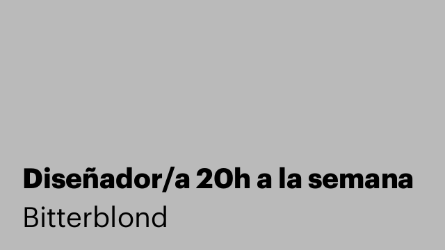 Diseñador/a 20h a la semana