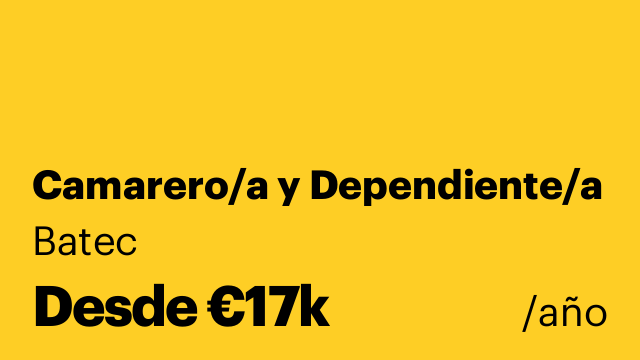 Camarero/a y Dependiente/a