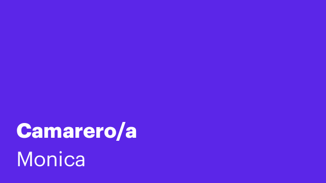 Camarero/a