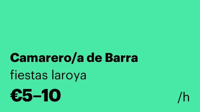 Camarero/a de Barra