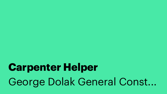 Carpenter Helper