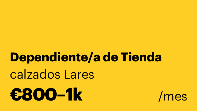 Dependiente/a de Tienda