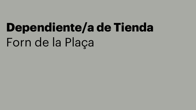 Dependiente/a de Tienda