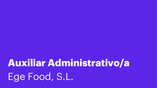 Auxiliar Administrativo/a