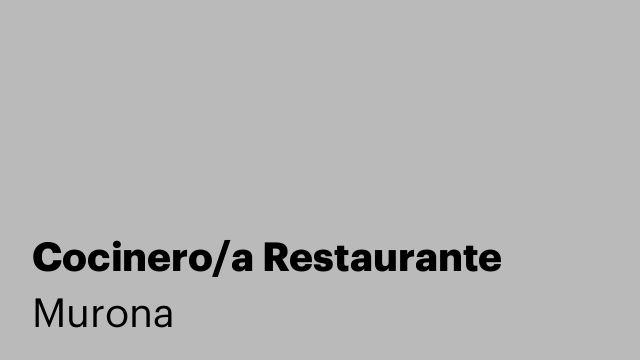 Cocinero/a Restaurante