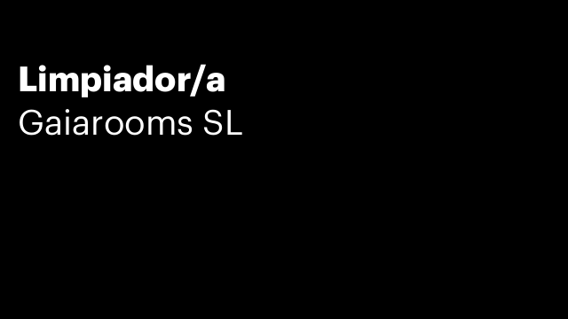 Limpiador/a