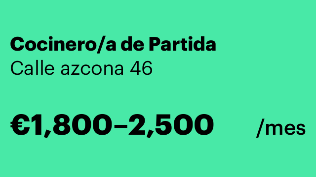 Cocinero/a de Partida