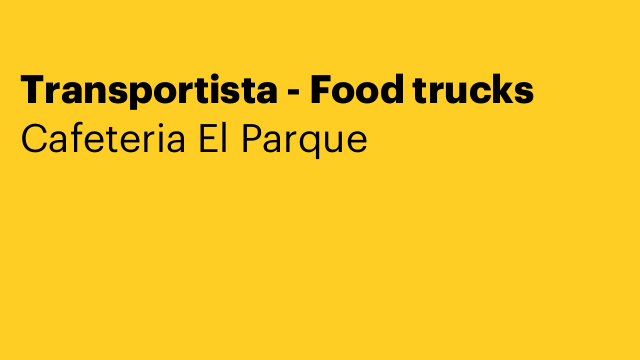 Transportista - Food trucks