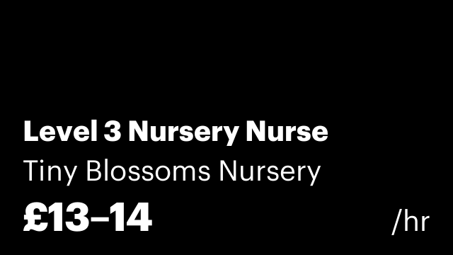 Level 3 Nursery Nurse