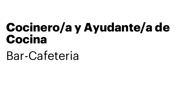 Cocinero/a y Ayudante/a de Cocina