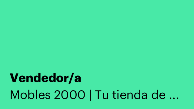 Vendedor/a
