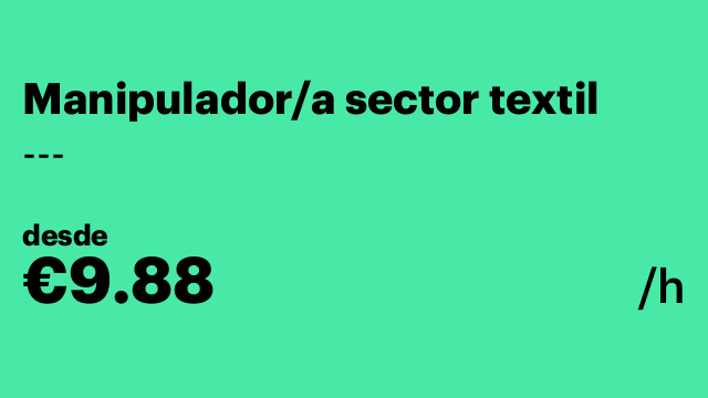 Manipulador/a sector textil