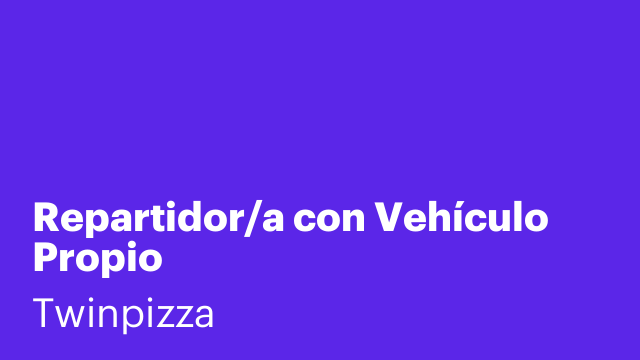 Repartidor/a con Vehículo Propio