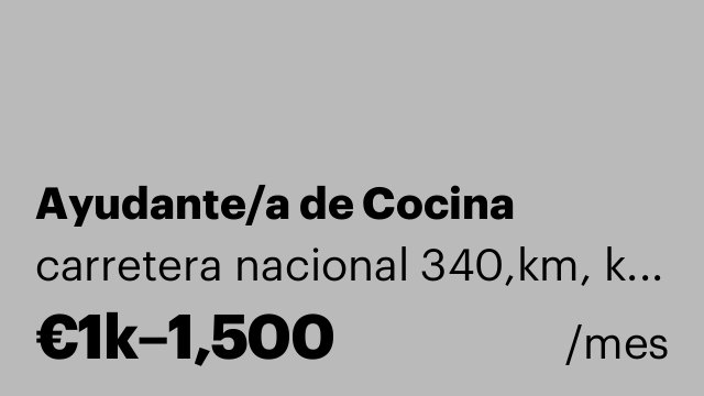 Ayudante/a de Cocina