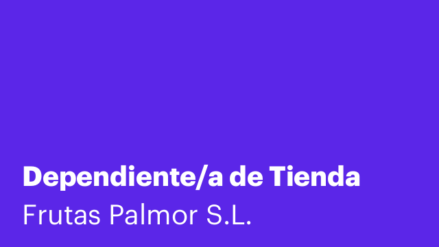 Dependiente/a de Tienda