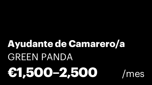 Ayudante de Camarero/a