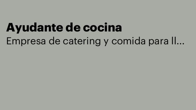 Ayudante de cocina