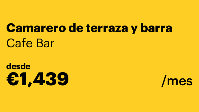 Camarero de terraza y barra