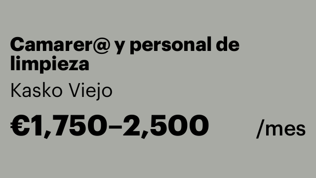 Camarer@ y personal de limpieza