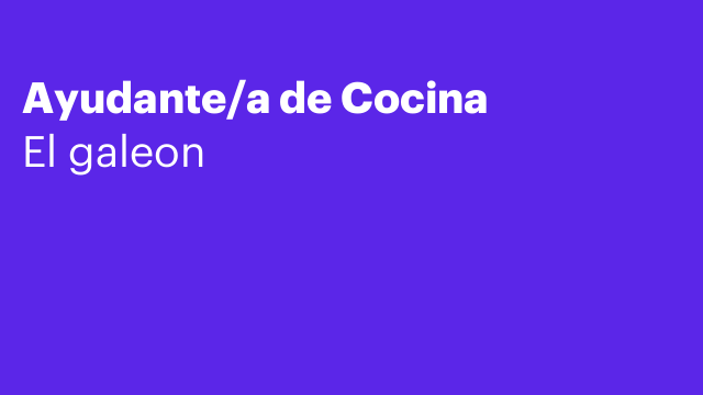 Ayudante/a de Cocina