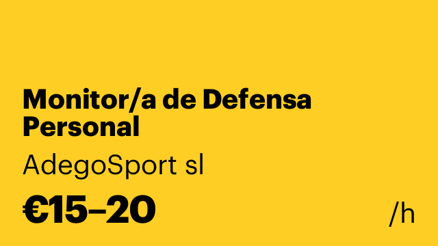 Monitor/a de Defensa Personal