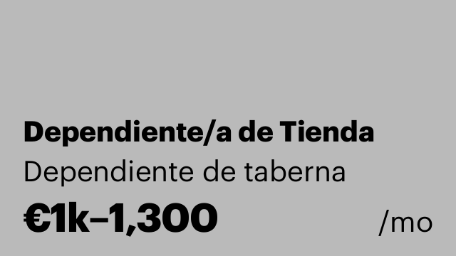 Dependiente/a de Tienda