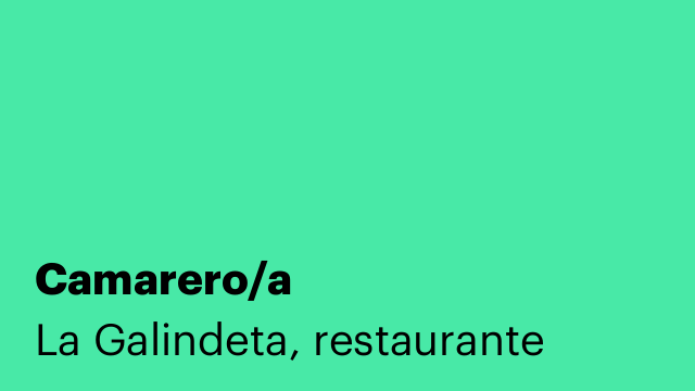 Camarero/a