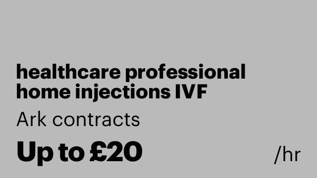 healthcare professional home injections IVF