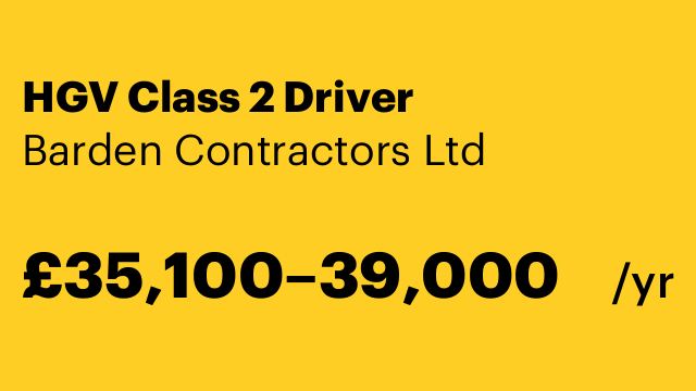 HGV Class 2 Driver