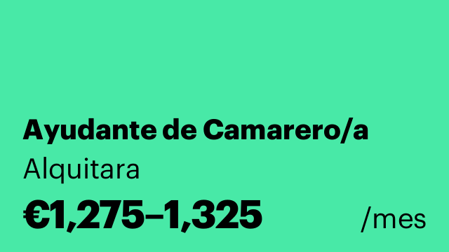 Ayudante de Camarero/a