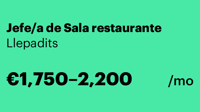 Jefe/a de Sala restaurante