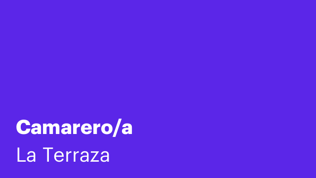 Camarero/a