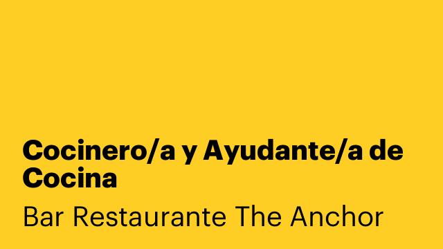 Cocinero/a y Ayudante/a de Cocina