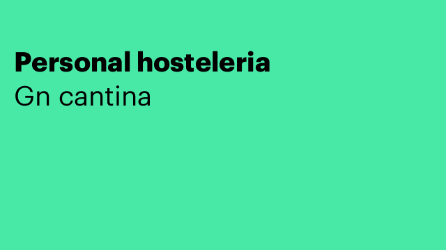 Personal hosteleria