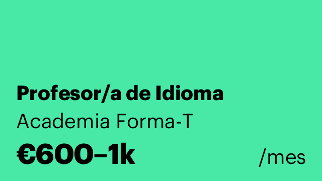 Profesor/a de Idioma