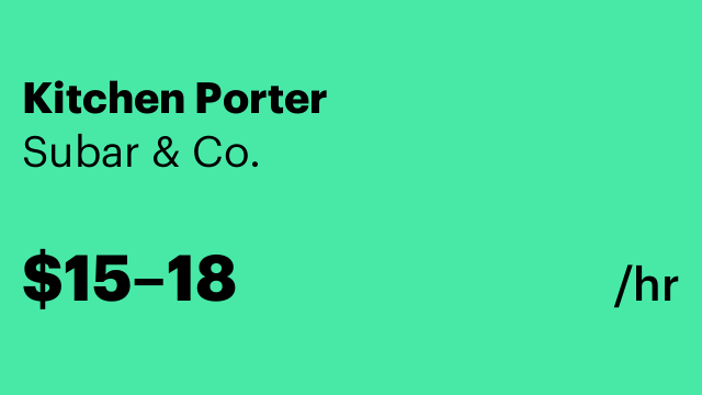 Kitchen Porter