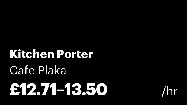 Kitchen Porter